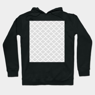 Light Grey Quatrefoil Lattice Pattern Hoodie